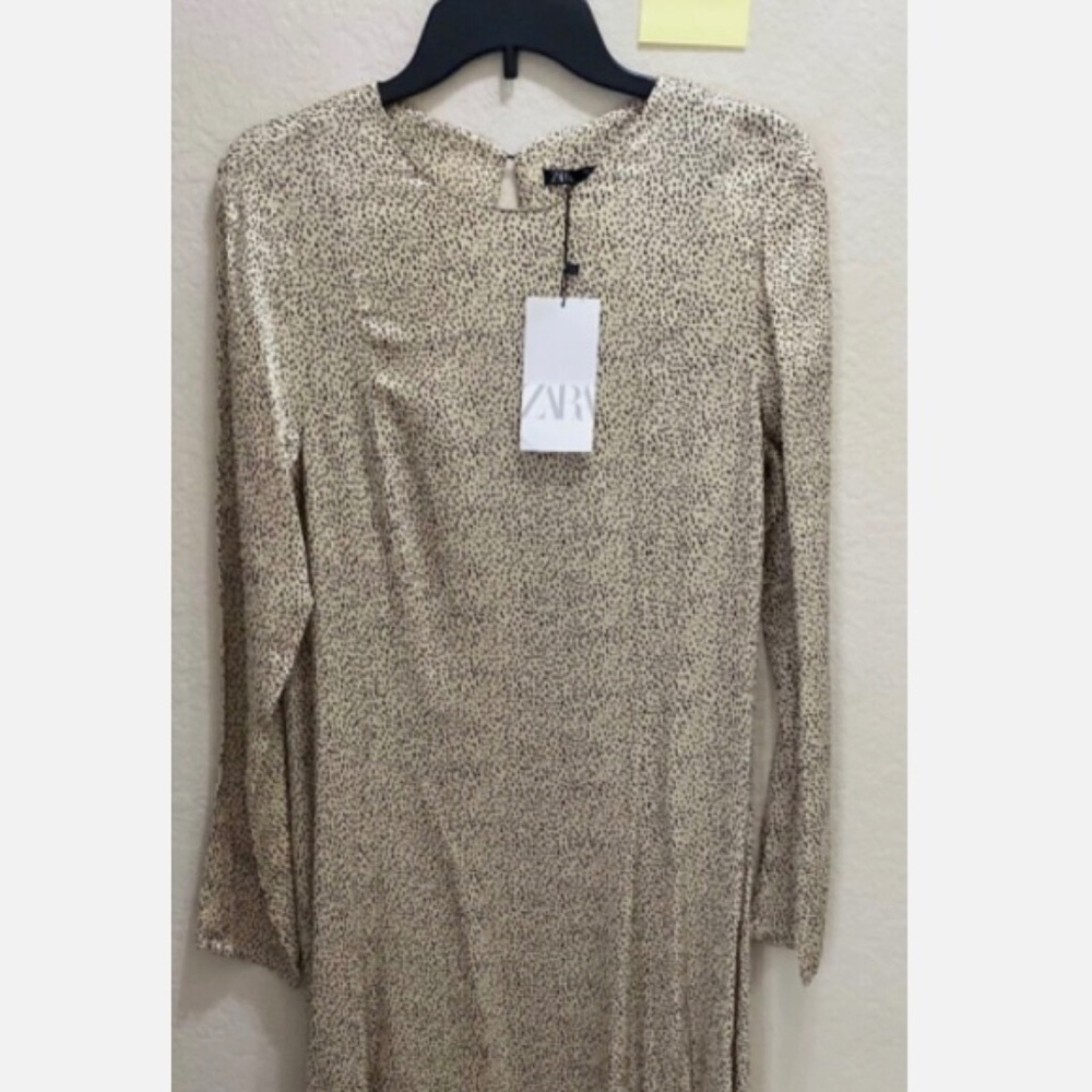 Zara Animal Print Midi Dress